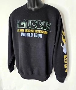 Jimi Hendrix 1967 World Tour Black Sweatshirt Crewneck Rock Music - NEW!! Rare - Picture 1 of 9