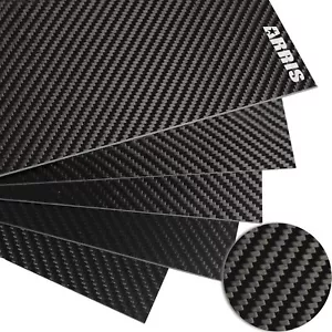 ARRIS Carbon Fiber Sheet, 100% Pure Carbon Sheet Fiber Plate Board Small Sizes - Picture 1 of 35