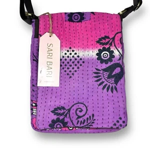 NWT Sari Bari Bag Crossbody Satchel | Vintage Sari Purse | Handmade | India Boho - Picture 1 of 8
