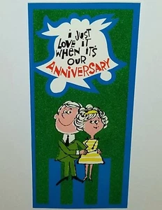 VINTAGE FLOCKED VELVET ANNIVERSARY GREETING CARD LOVE VALENTINES DAY VALENTINE - Picture 1 of 8