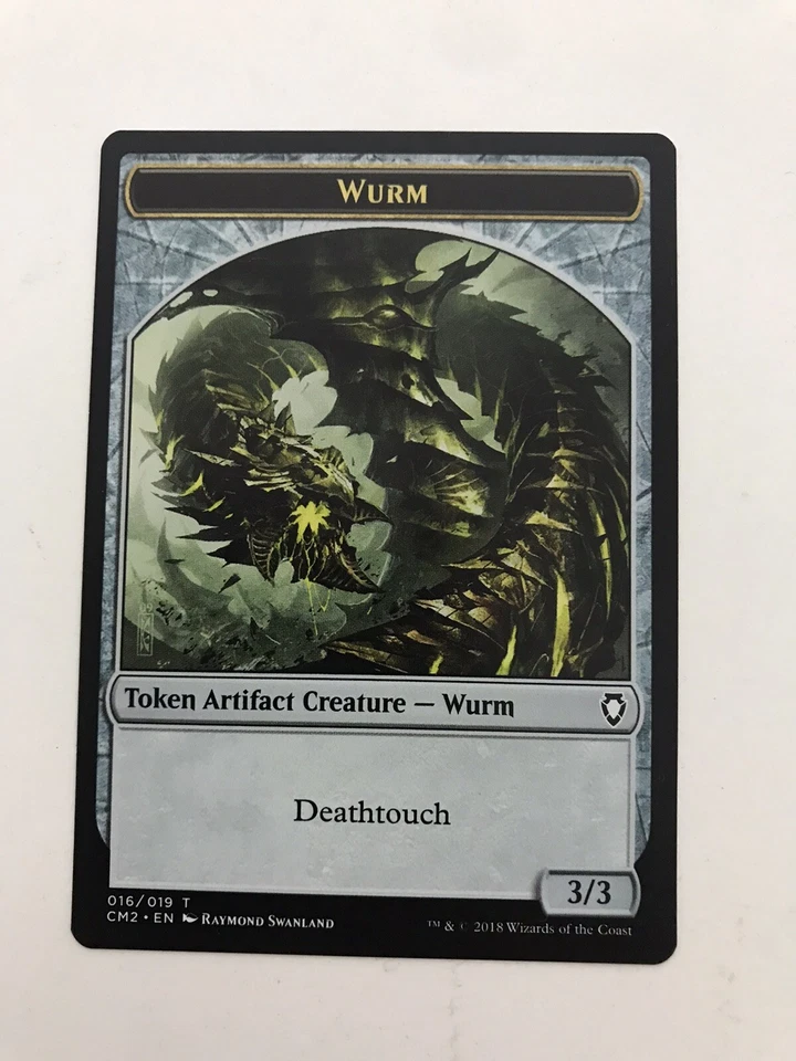 Wurm Token (Wurmcoil Engine Deathtouch) MTG Magic the Gathering Card NM Mint CM2 - Image 1 of 1