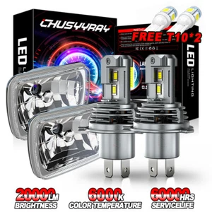Faros LED de carrocería dura de 7x6" pulgadas para camioneta Toyota Nissan D21 Hi-Lo 100W - Imagen 1 de 12