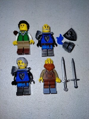 4 Lego средневековый кузнечный набор 21325 и черный сокол минифигурки и оружие лот - Изображение 1 из 4