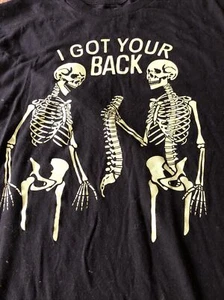 Way to Celebrate I've Got Your Back Skeleton Halloween T-Shirt Men 2XL (50-52) - Picture 1 of 6