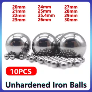 Ungehärtet Eisen Kugel Massiv Stahlkugeln Metall Kugeln Dur 20mm 21mm bis 30mm - Picture 1 of 8