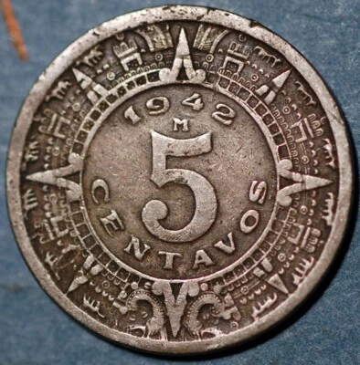 Mexico ESTADOS UNIDOS MEXICANOS 5 Centavos 1942 KM# 423 - Image 1 of 2
