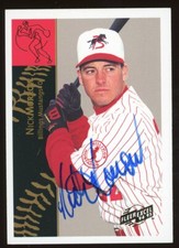 1995 Billings Mustangs NICK MORROW Signed Card autograph AUTO REDS