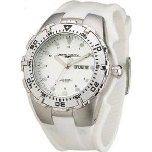 Jorg Gray JG5300-11 Reloj para hombre - Esfera blanca redonda Banda blanca Detalles inoxidables - Imagen 1 de 2