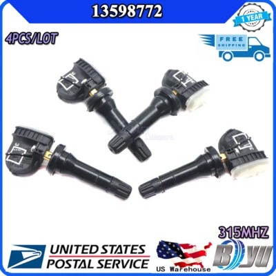 TPMS Tire Pressure Monitoring Sensor 4pcs For GM Chevrolet GMC Buick Cadillac US - Image 1 of 4