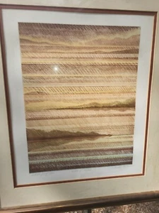 Rare Marcus Uzilevsky 10/10 linear landscape serigraph "River Of Chebar" Signed - Picture 1 of 12
