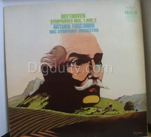 Toscanini: BEETHOVEN Symphonies nos.1 & 2 -Vinyl LP  NM - Picture 1 of 3