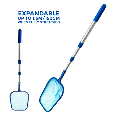 SCHIUMATOIO RETE A 3 VIE PER PISCINA TELESCOPICA FOGLIA DETRITI RETE PULIZIA CON PALO - Immagine 1 di 4