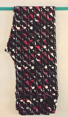 Новый с Ярлыками LuLaRoe OS серый черный красный и белый графический геометрический наложение леггинсы - Изображение 1 из 2