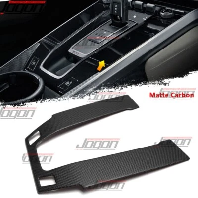Matte Carbon Console Gear Panel For Porsche 911 992 GT3 RS Targa S Carrera 2021+ - Image 1 of 4