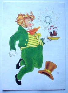 Geburtstagskarte Kobold mit Cupcake Gordon Fraser Vintage St. Patricks Day *AA13 - Bild 1 von 3