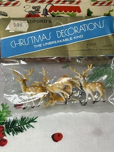 Bradford’s Weihnachtsdekoration Mini Hirsch Ornamente Dioramen Basteln 1” x 1,75” - Bild 1 von 6