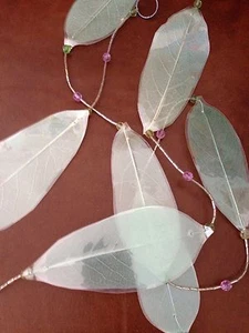 "Fossilized Leaves" Garland for Home Decor & Decorations 6'-1/2" - Picture 1 of 10