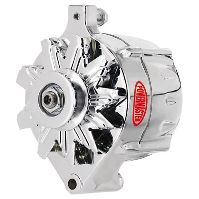 Powermaster 8-37141 Jeep Upgrade Alternator 150 Amp Chrome - Imagem 1 de 3