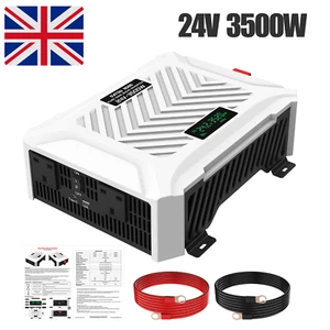 24V 3500W 7000W Pure Sine Wave Power Inverter 240V Converter UK Plugs USB - Picture 1 of 8