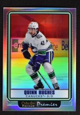2021-22 O-Pee-Chee OPC Platinum Premier #OP-10 Quinn Hughes - Vancouver Canucks