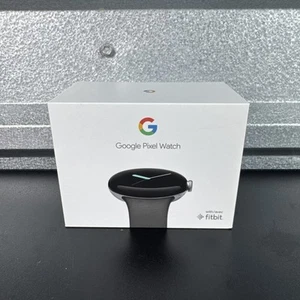 Google Pixel Watch 41mm polerowane srebrne etui ze stali nierdzewnej z węglem drzewnym... - Zdjęcie 1 z 4