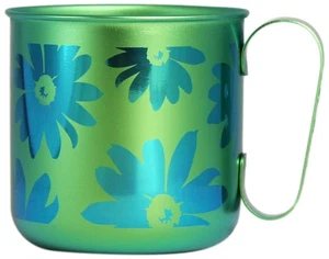 Horie titanium design mug flower & leaf flower (green) TMA-206E - Picture 1 of 1