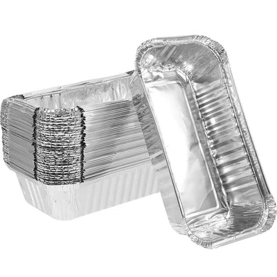  50 pezzi di cibi flamo pane torta cottura in alluminio scatole per fogli di - Immagine 1 di 4