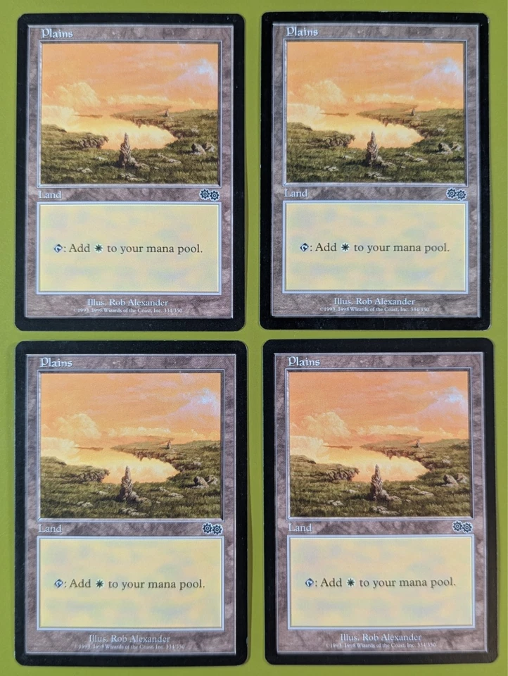Plains (334) x4 Urza's Saga 4x Playset Magic the Gathering MTG - Image 1 of 1