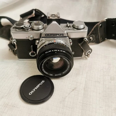 Olympus OM-1n 35mm MD SLR film Camera With Olympus 50mm F/1.8 Lens  - Image 1 of 4