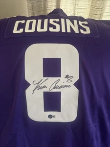 Kirk Cousins Minnesota Vikings Autographed Nike Jersey Beckett COA - Picture 1 of 10