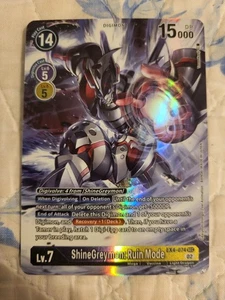 ShineGreymon: Ruin Mode EX4-074 Alternate Art NM SEC Digimon CCG - Picture 1 of 2