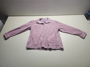 LL Bean rosa bequeme Cord Langarm Hemd Jacke Damen Medium 512434 - Bild 1 von 10