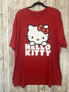 Hello Kitty by Sanrio rotes kurzärmliges Damen-T-Shirt Übergröße 2X neu ohne Etikett! "! - Bild 1 von 6