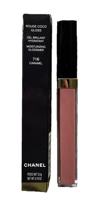 Brillo de labios hidratante Chanel Rouge Coco Gloss # 716 caramelo nuevo en caja Foto 1 de 2