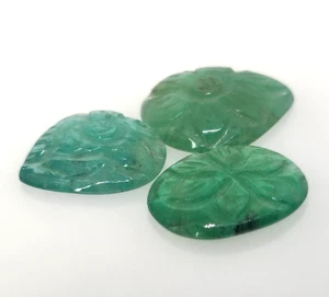 Lote de piedras preciosas talladas en forma de hoja esmeralda natural 8,15 quilates tamaño es de 10 a 13 mm - Imagen 1 de 7