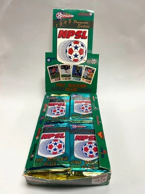 PACIFIC 1993 - NPSL Pro Soccer Plus Hobby Tarjetas Coleccionables Caja 36 Paquetes Foto 1 de 4