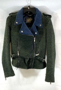 Diesel Women Green Textured Jacket Size XS - Picture 1 of 6