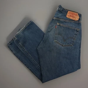 Jeans Levi's 501 Para Hombre 36x30 (34X29) Botón Mosca Calce Original Pierna Recta Azul - Imagen 1 de 17