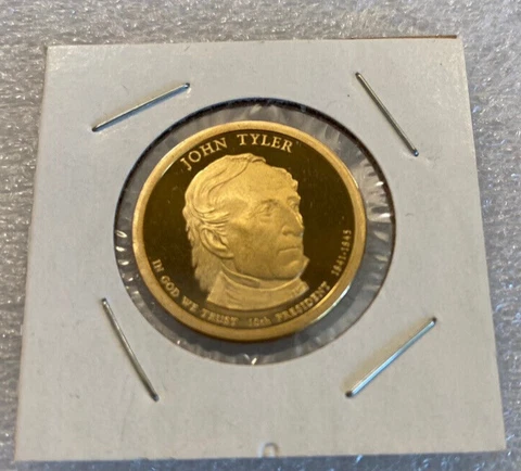 2009 S  John Tyler Presidential Dollar Deep Cameo Proof Cover