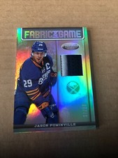2012-13 Certified Fabric of the Game Mirror Gold Prime #FOGJPO Jason Pominville 