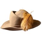 Vintage Lancaster Quality House Felt and Feather Fedora Tan Hat