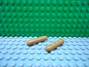 Lego mini figure 2 Medium Dark Flesh Bread Baguette Roll Loaf Food NEW - Picture 1 of 1
