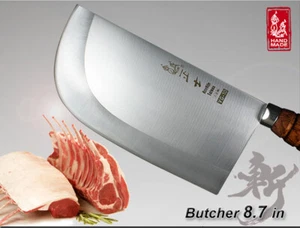 Handmade Japanese VG10 Steel Big Butcher 8.7 in Chopping Knife 3.5mm Thickness - Picture 1 of 4