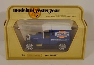 NEW 3.75" Y-5 1927 Talbot Ever Ready Batteries Matchbox Models of Yesteryear - Picture 1 of 2