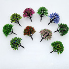 50PC HO/OO Scale Miniatures Lot Multicolor Flower Tree Plants Sand Table Model