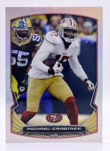 2014 Bowman Chrome Refractor #109 Michael Crabtree San Francisco 49ers - Picture 1 of 2