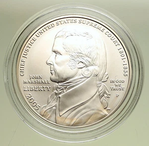 2005 P UNITED STATES Chief Justice John Marshall BU Silver Dollar Coin i95077 - Picture 1 of 3