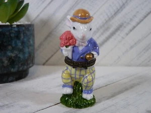 Caja de baratija con bisagras Midwest of Cannon Falls Easter Bunny con flores - G2 - Imagen 1 de 10