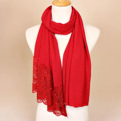 Mujeres Floral Cuentas Bufanda Musulmana Hiyab Mantón Grande Bufandas Envolturas para la Cabeza Islámica Foto 1 de 4