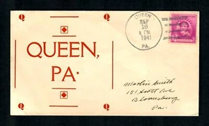 #1c Cover QQQQ RARE postmark Queen Pa. Sep. 16, 1941 Bloomburg, Pa. - Picture 1 of 2
